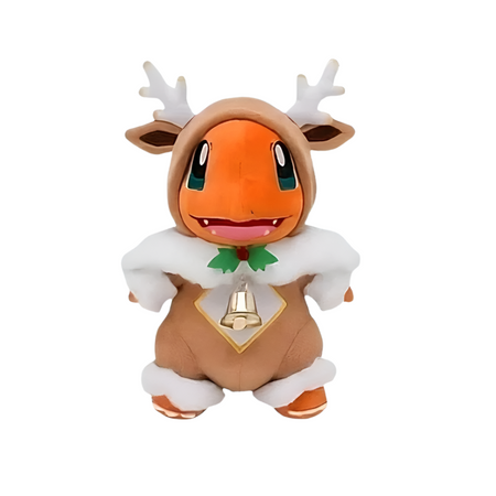 Peluche Salamèche renne de Noël