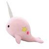 Peluche baleine licorne rose