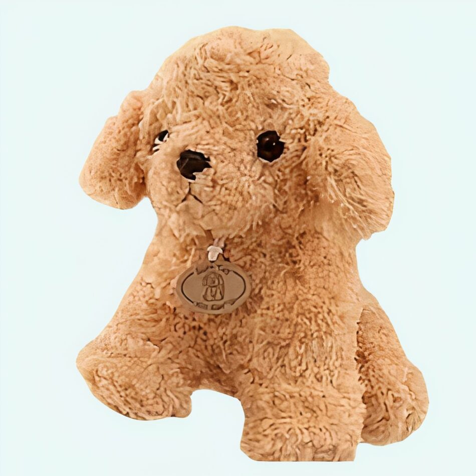 Peluche caniche beige