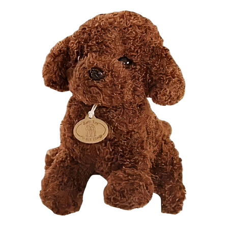 Peluche caniche marron