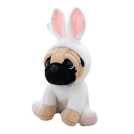 Peluche chien déguisé en lapin