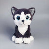 Peluche chien husky noir