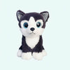 Peluche chien husky noir