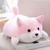 Peluche chien kawaii rose yeux fermés