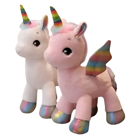 Peluche licorne colorée arc-en-ciel