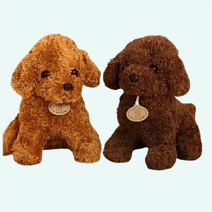 Peluche caniche blanc