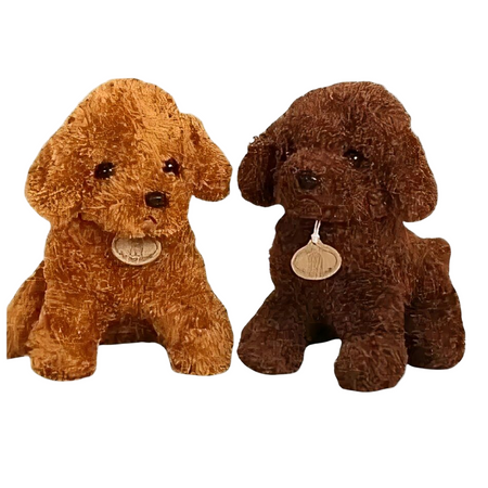 Peluche caniche blanc