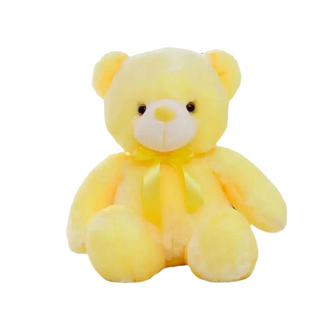 Peluche ours oreiller LED jaune