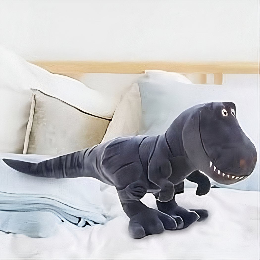 Peluche tyrannosaure adorable grise