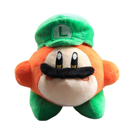 Petite peluche Kawaii Kirby déguisé en Luigi