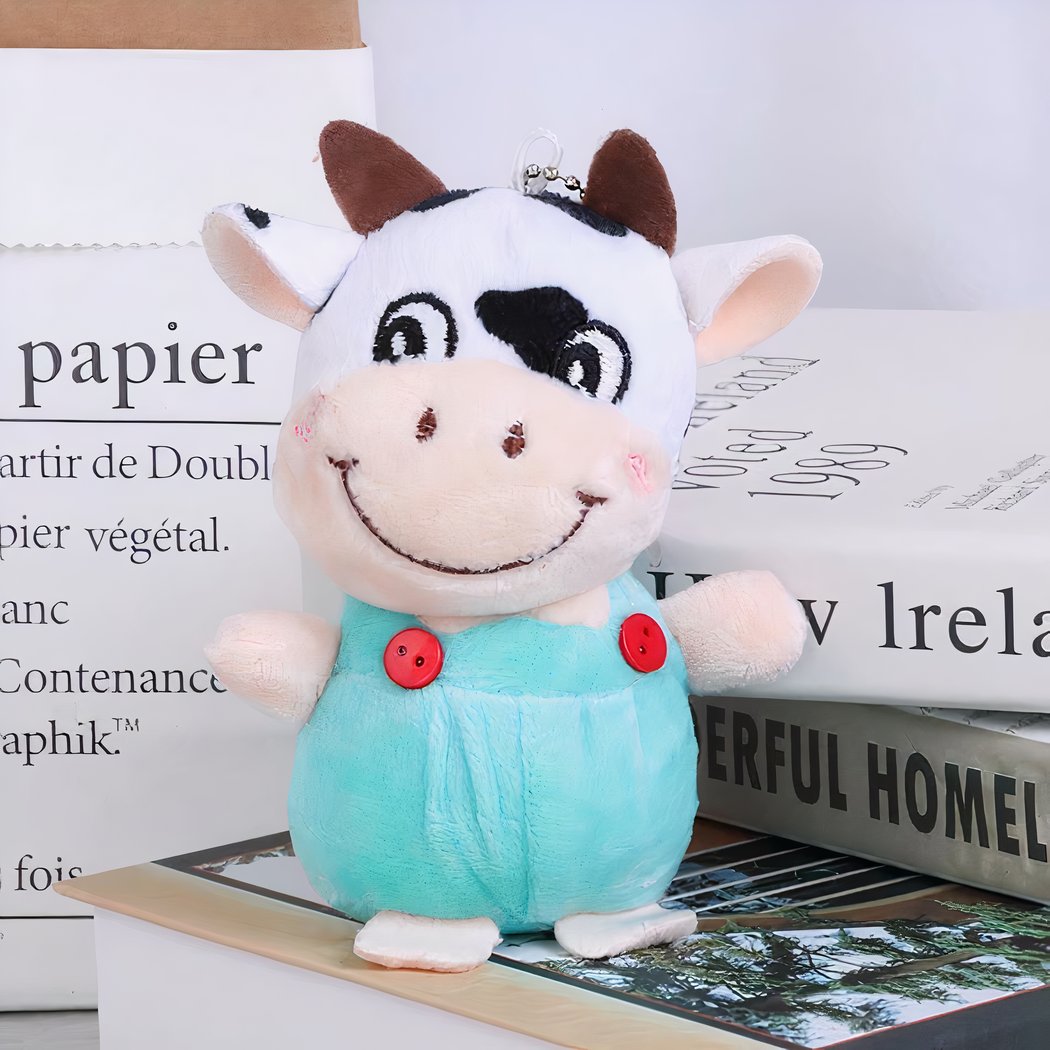 Peluche petite vache porte-clés