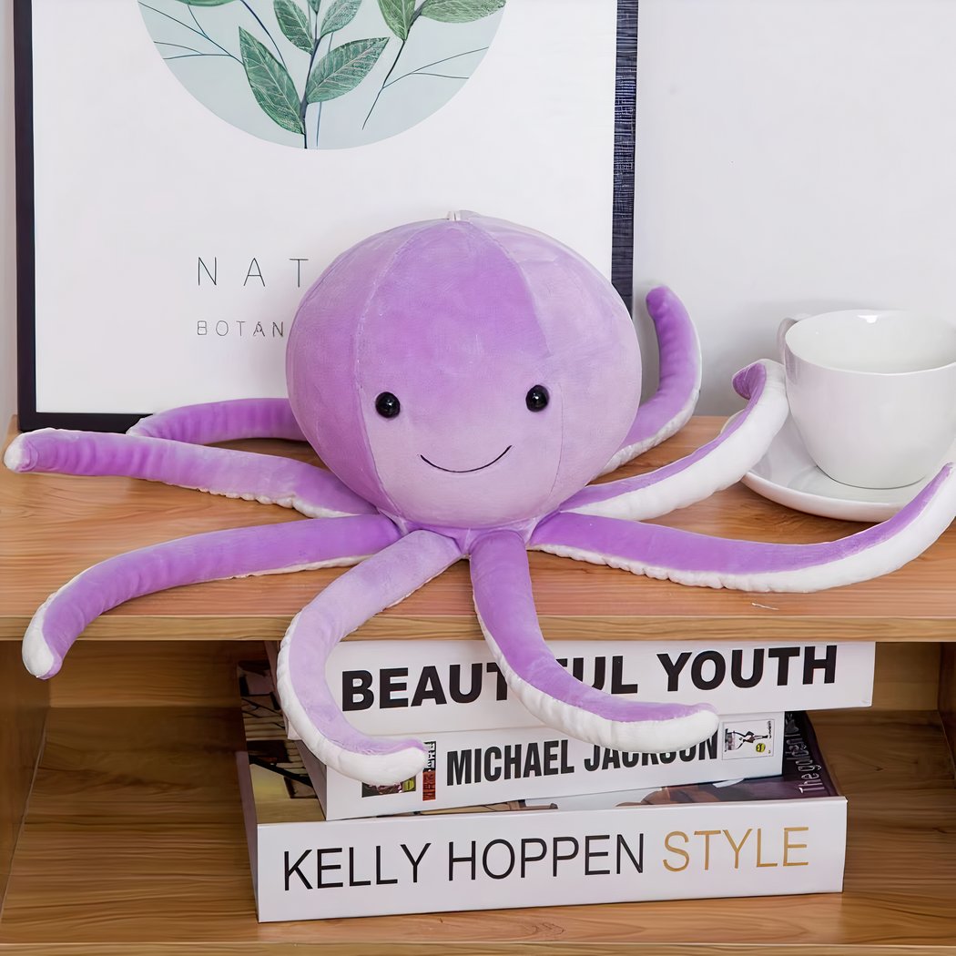 Poulpe mignon en peluche violet