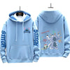 Sweat Bleu Stitch Peinture