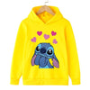 Sweat Jaune Stitch Coeur