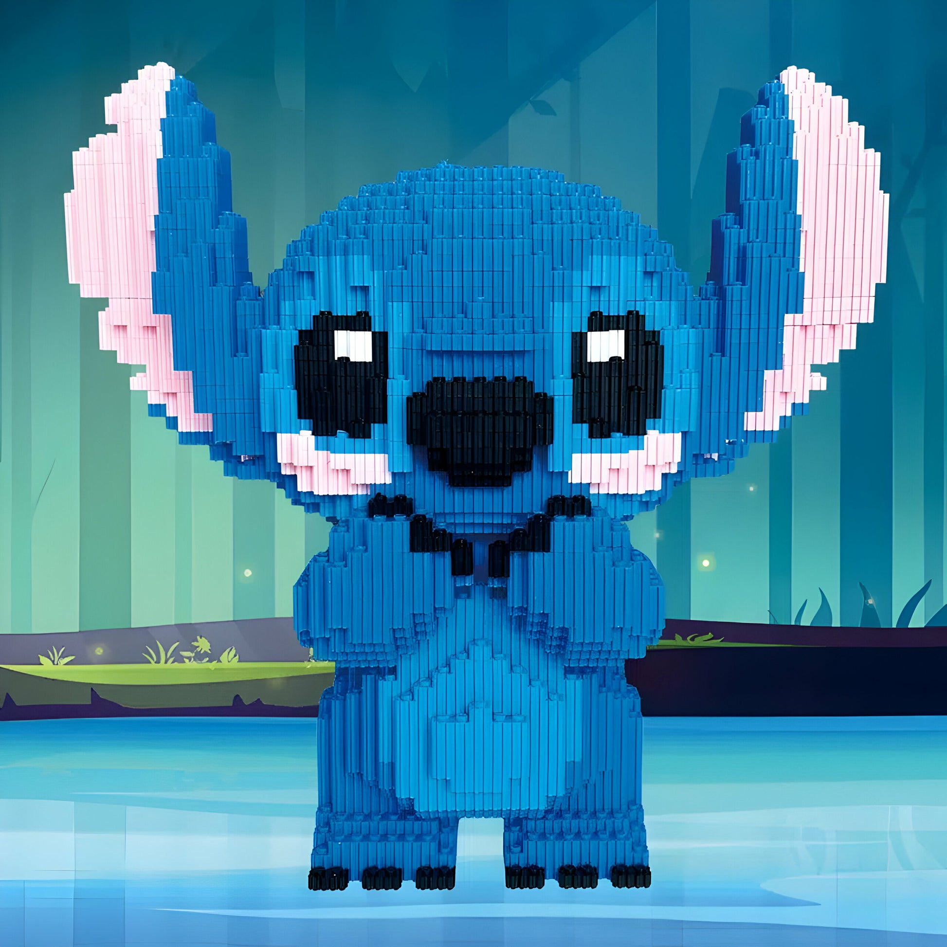 Bloc de Construction 3D Stitch et Angel