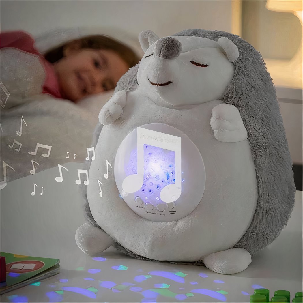Veilleuse peluche hérisson projecteur ciel étoilé