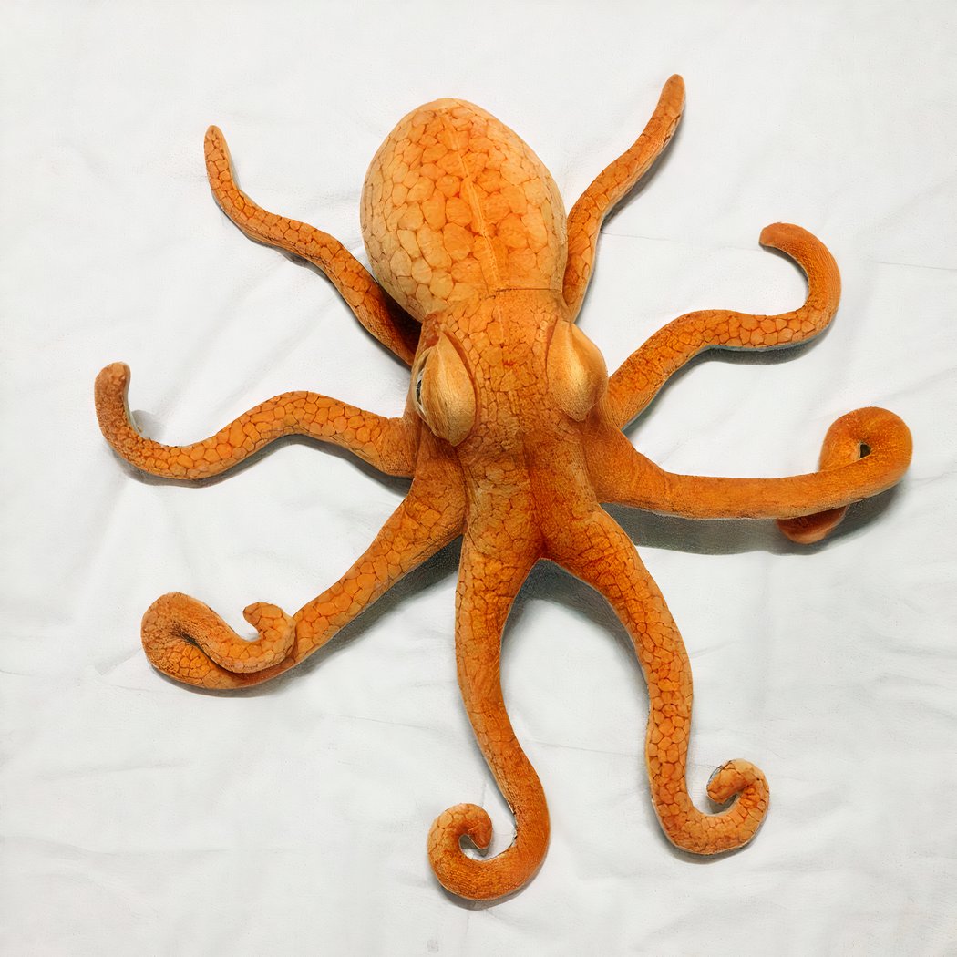 Peluche réaliste de pieuvre