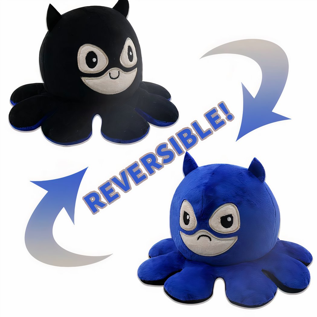 Peluche mini pieuvre réversible