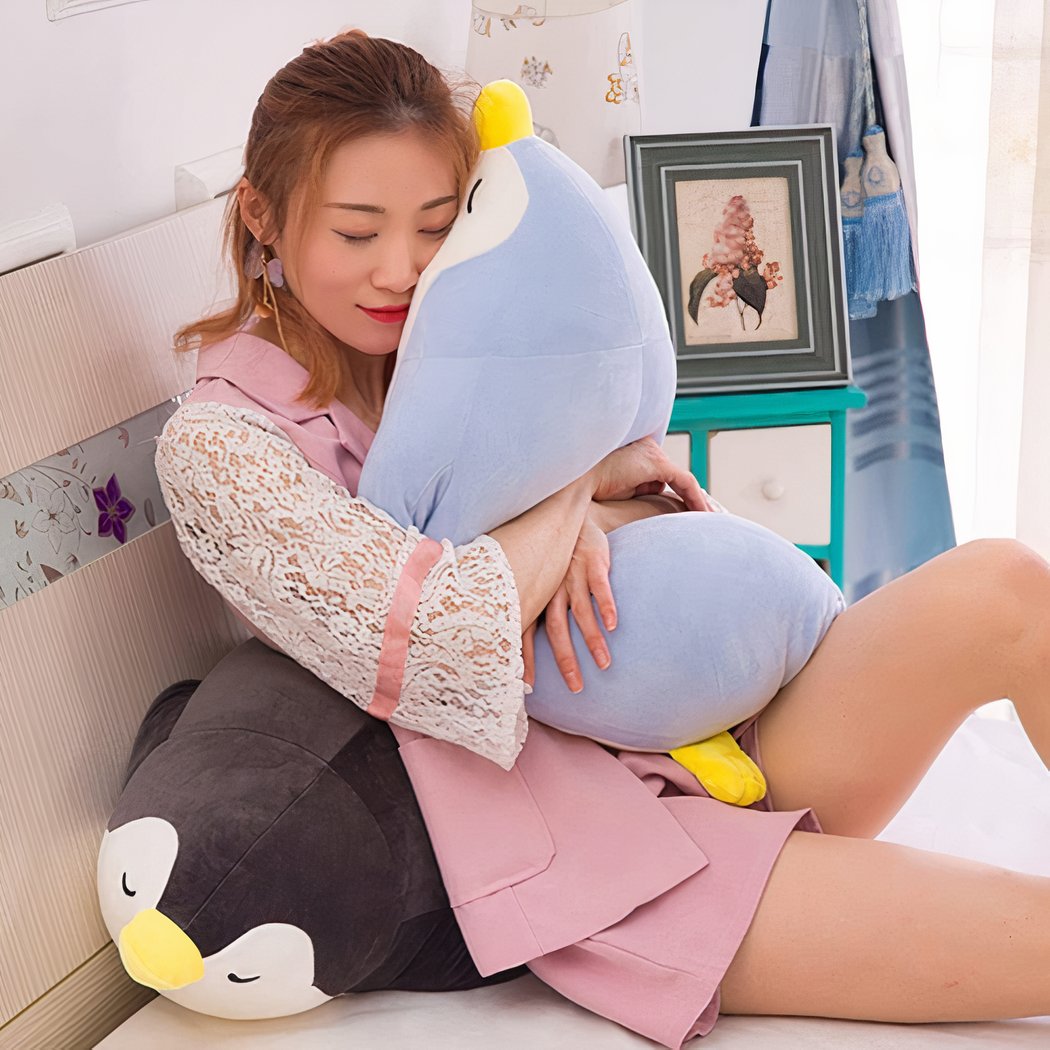 Peluche pingouin manchot bleu