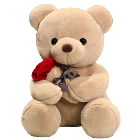 Peluche de St-Valentin nounours avec sa rose