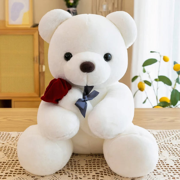 Peluche de St-Valentin nounours avec sa rose