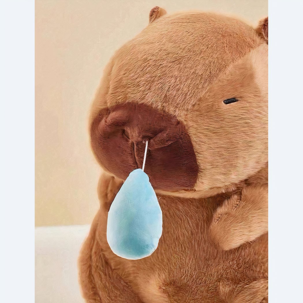 Peluche douce capybara enrhumé