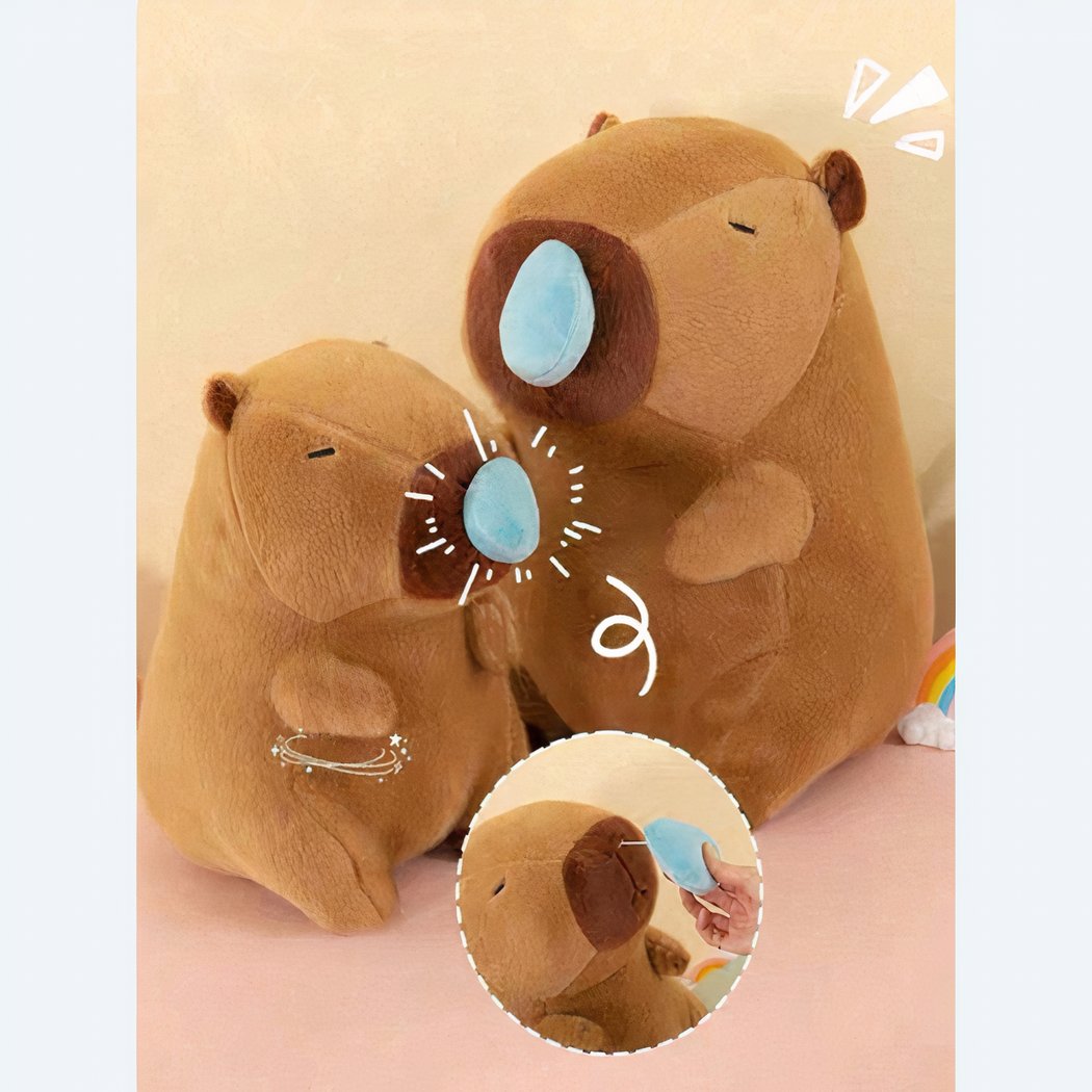 Peluche douce capybara enrhumé