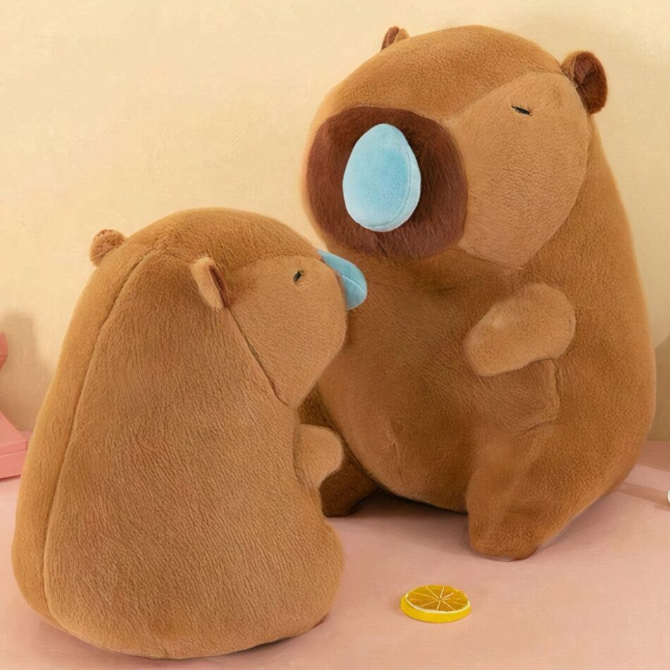 Peluche douce capybara enrhumé