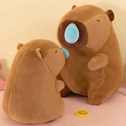 Peluche douce capybara enrhumé