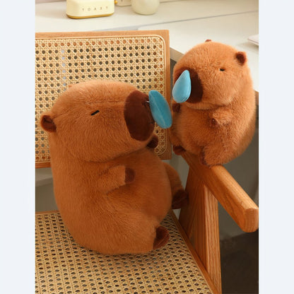 Peluche douce capybara enrhumé