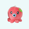 Peluche adorable pieuvre porte-clés rouge