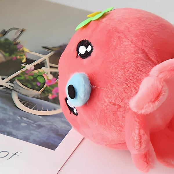 Peluche adorable pieuvre porte-clés rouge