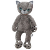 Peluche chat beige mécontent assis