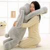 Peluche lapin gris géant