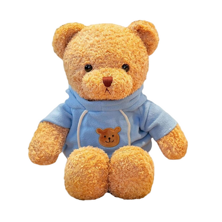 Peluche ourson pull bleu