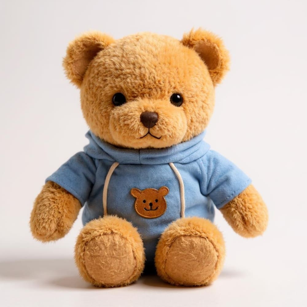 Peluche ourson pull bleu