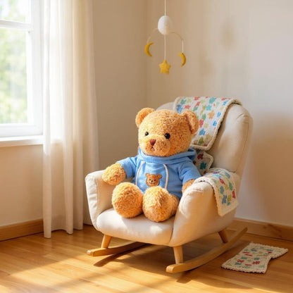 Peluche ourson pull bleu