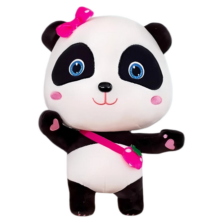 Peluche panda Baby Bus rose