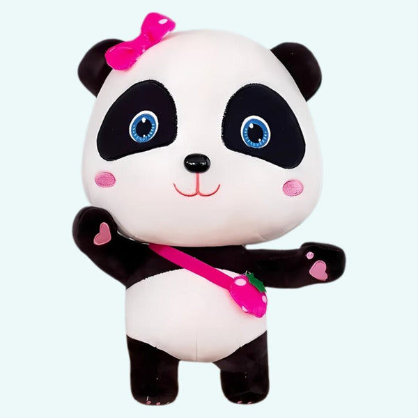 Peluche panda Baby Bus rose