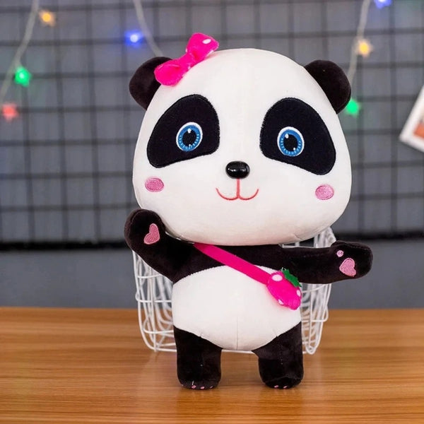 Peluche panda Baby Bus rose