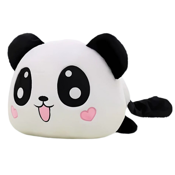 Peluche panda cœur oreiller