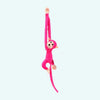 Peluche singe kawaii longue queue fushia