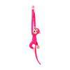 Peluche singe kawaii longue queue fushia