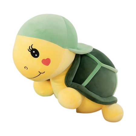 Peluche tortue verte à casquette