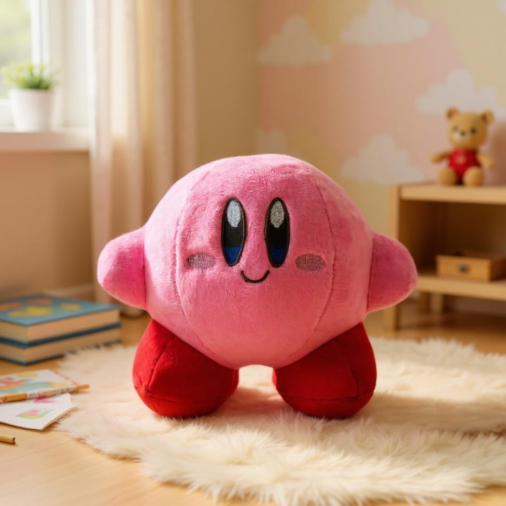 Peluche Kirby souriant rose ou bleue