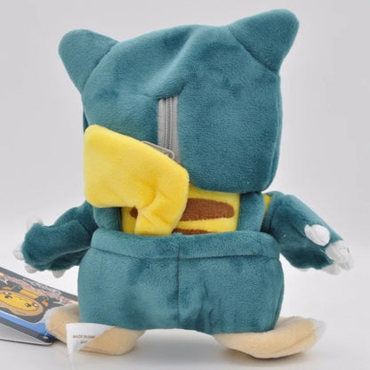 Peluche Pikachu déguisé en Ronflex