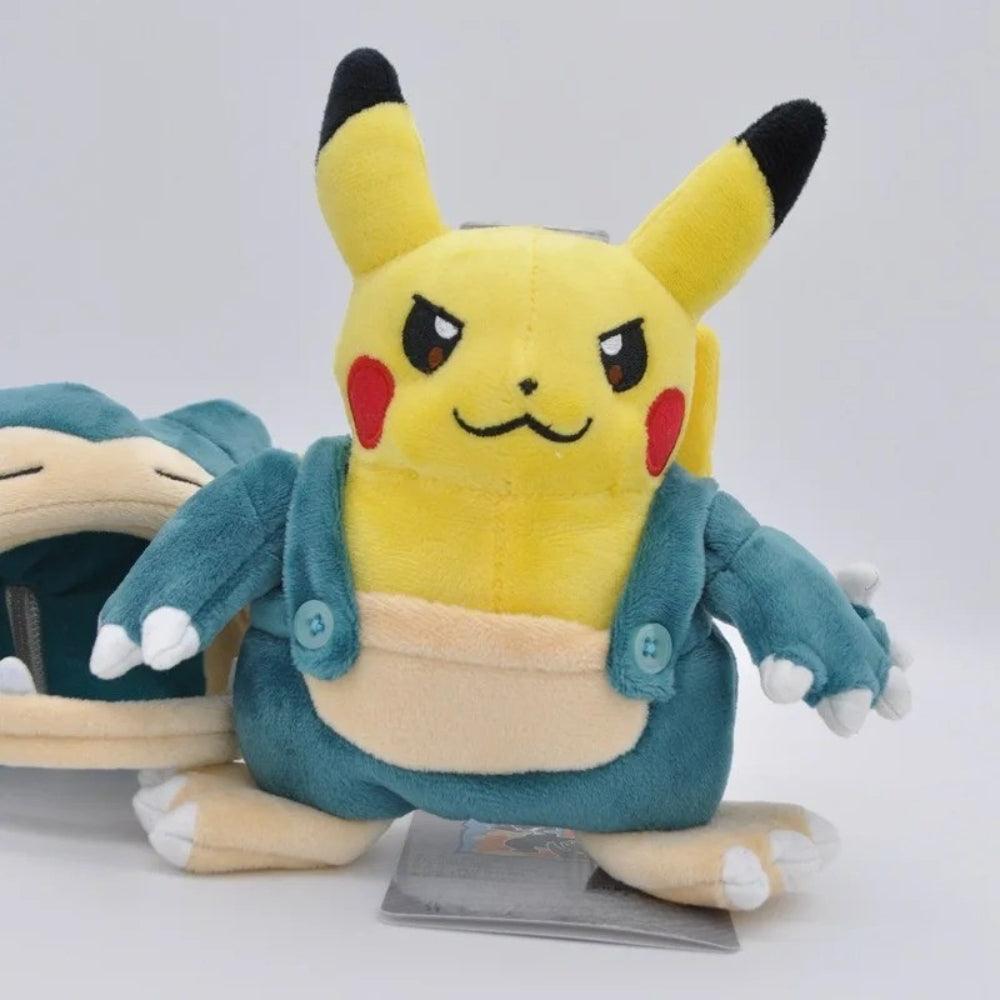 Peluche Pikachu déguisé en Ronflex