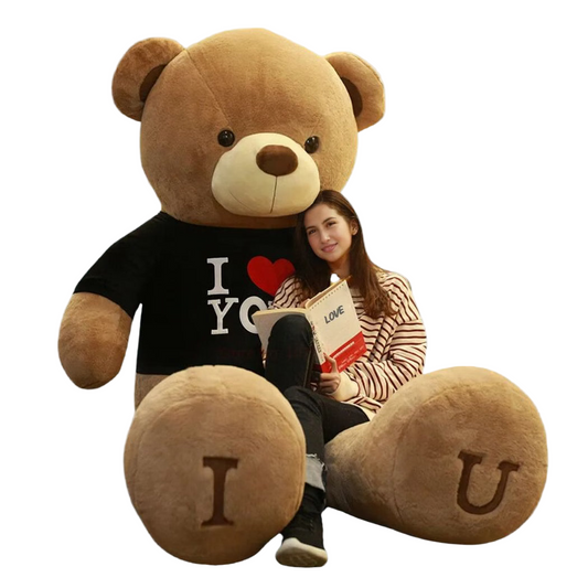 Peluche géante ours d'amour en Tshirt