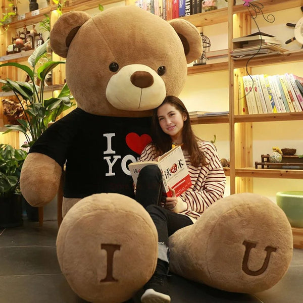 Peluche géante ours d'amour en Tshirt