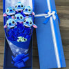 Bouquet de fleurs avec peluche Stitch gentleman